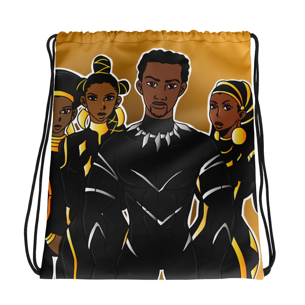The Heart of Wakanda Drawstring Bag