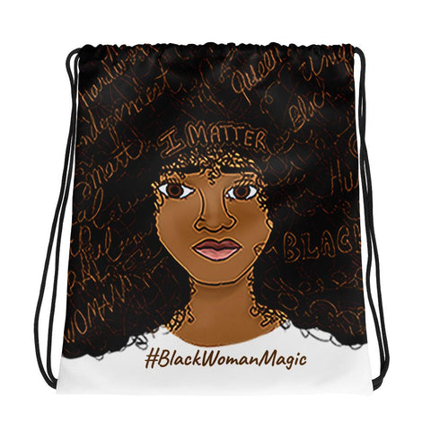 I Matter Afrocentric Drawstring Bag Canvas Backpack
