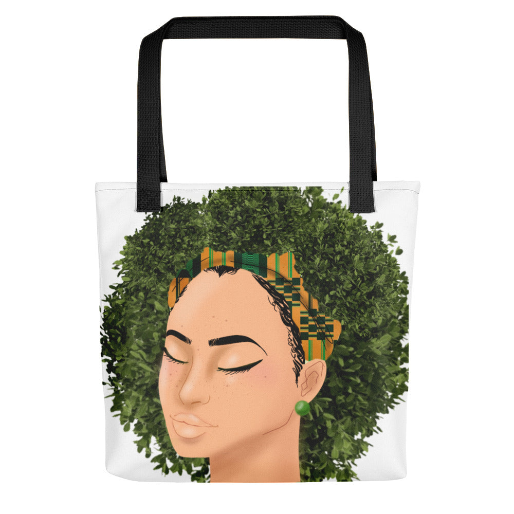 Wrapped Naturally Black Art Canvas Tote Bag