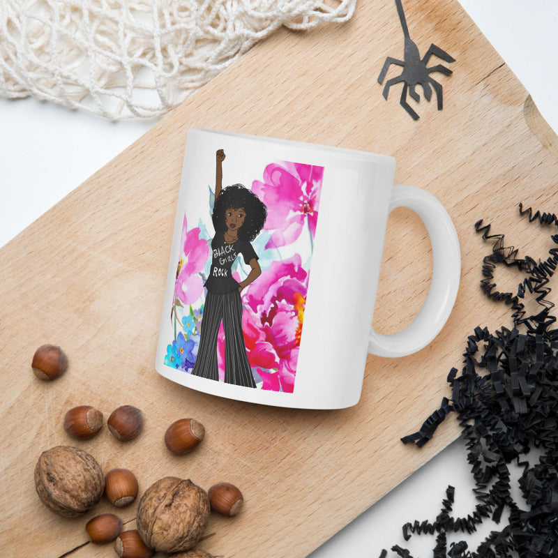 Black girls rock mug laying its side