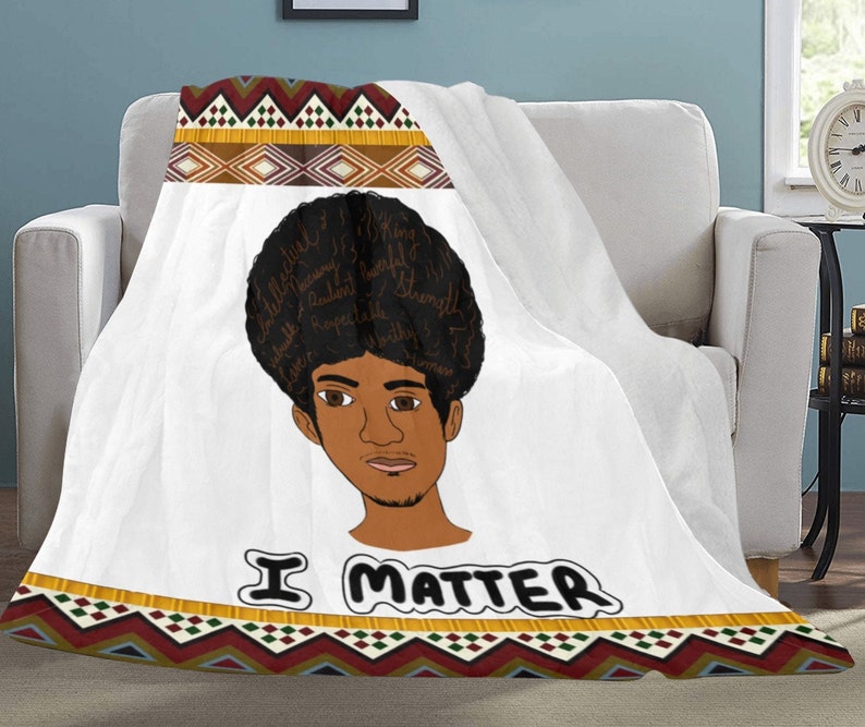 White And Brown African Blanket For Boys And Men
