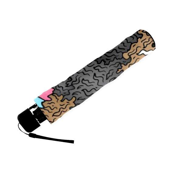 black woman printed umbrella