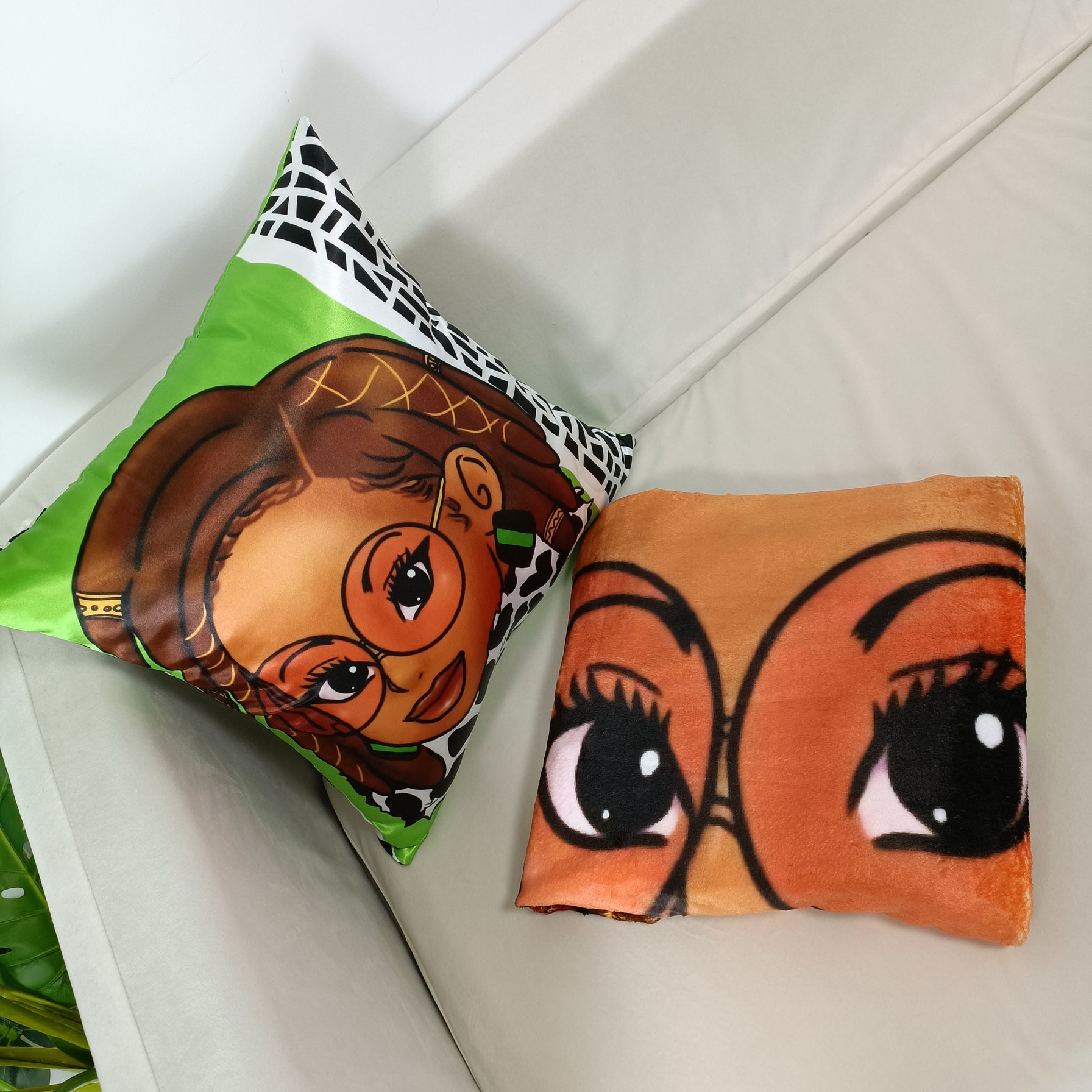 Women & Girls Goddess Locs Pillowcase, EyeMask & Throw Blanket Bundle Set