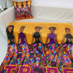 3 Piece TRIBE African Style Pillowcase, Eye Mask & Throw Blanket Bundle Lounge Set