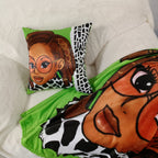 Women & Girls Goddess Locs Pillowcase, EyeMask & Throw Blanket Bundle Set