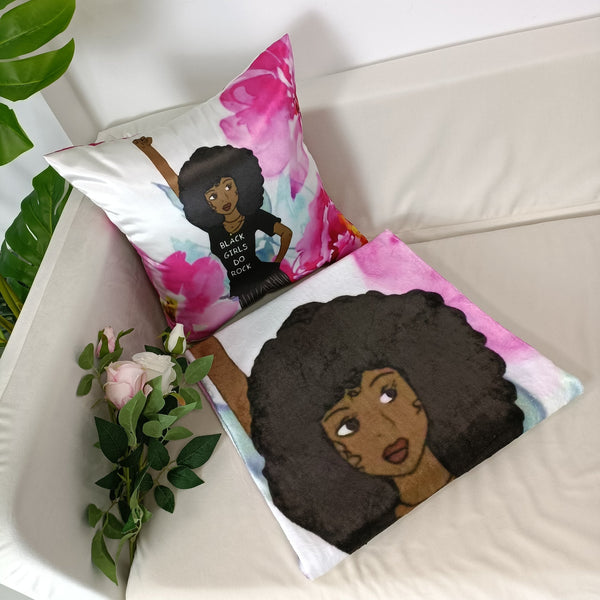 3 Piece Black Girls Rock Beautiful Pillowcase, EyeMask, Throw Blanket Bundle Lounge Set