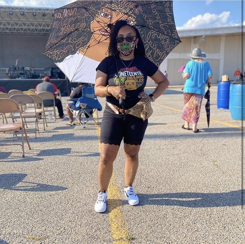 I Matter African American Unique Large Umbrella