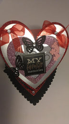 Double Heart Easel Card