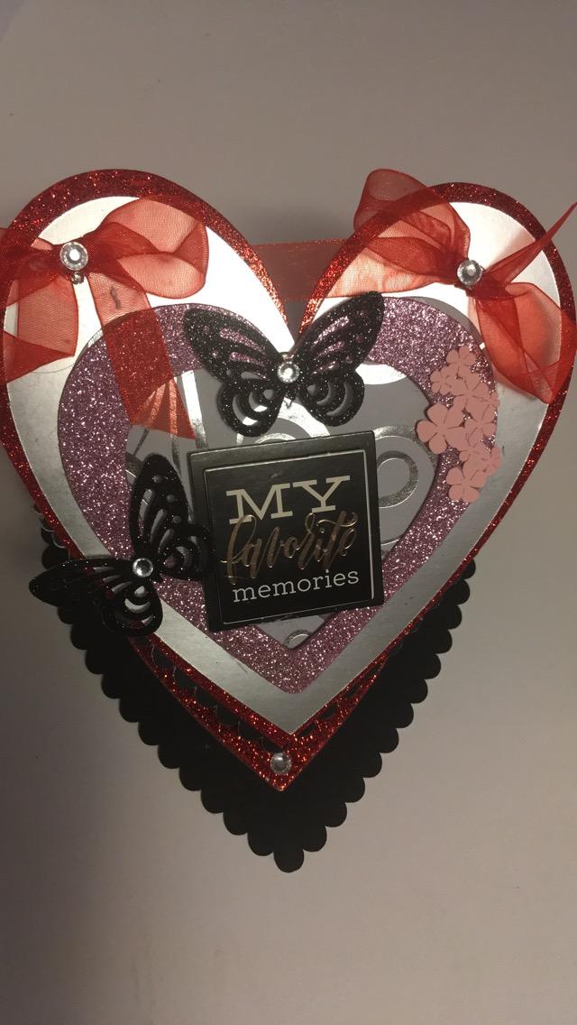 Double Heart Easel Card