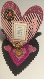 Double Heart Easel Card