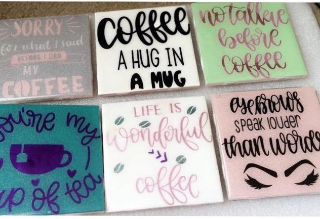 Set Of 3 Handmade Coasters