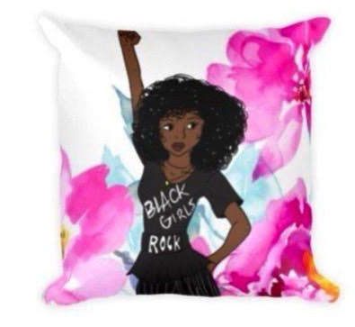 Black Girls Rock Black Queen Throw Pillow