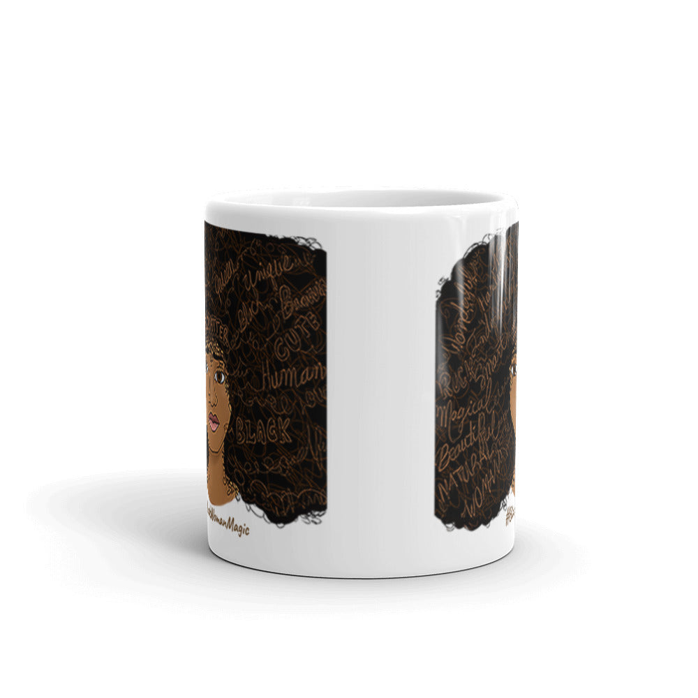 I Matter Afro Word Art Natural Hair Coffee Mug For Black Women