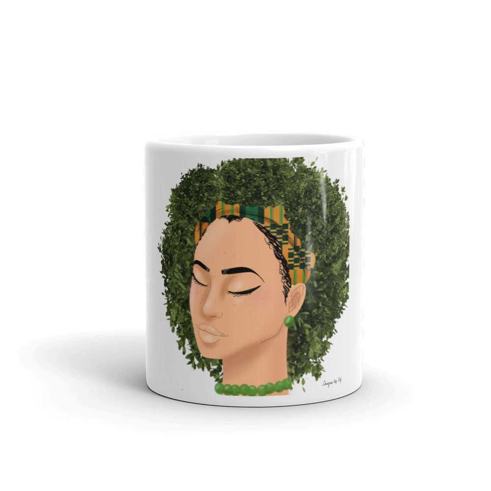 Hair Wrapped Ethnic Woman Wrapped Naturally Afrocentric Coffee Mug