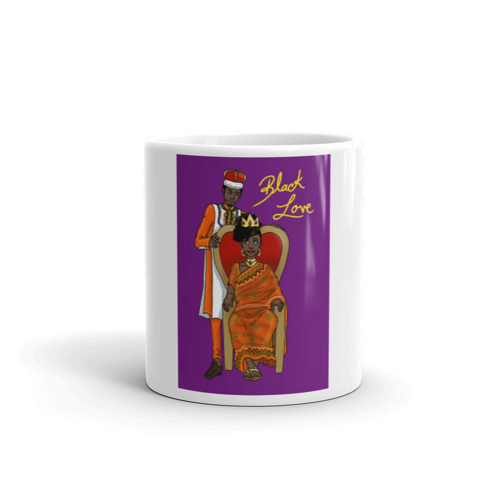 Black Love 11 Oz Ceramic White glossy mug