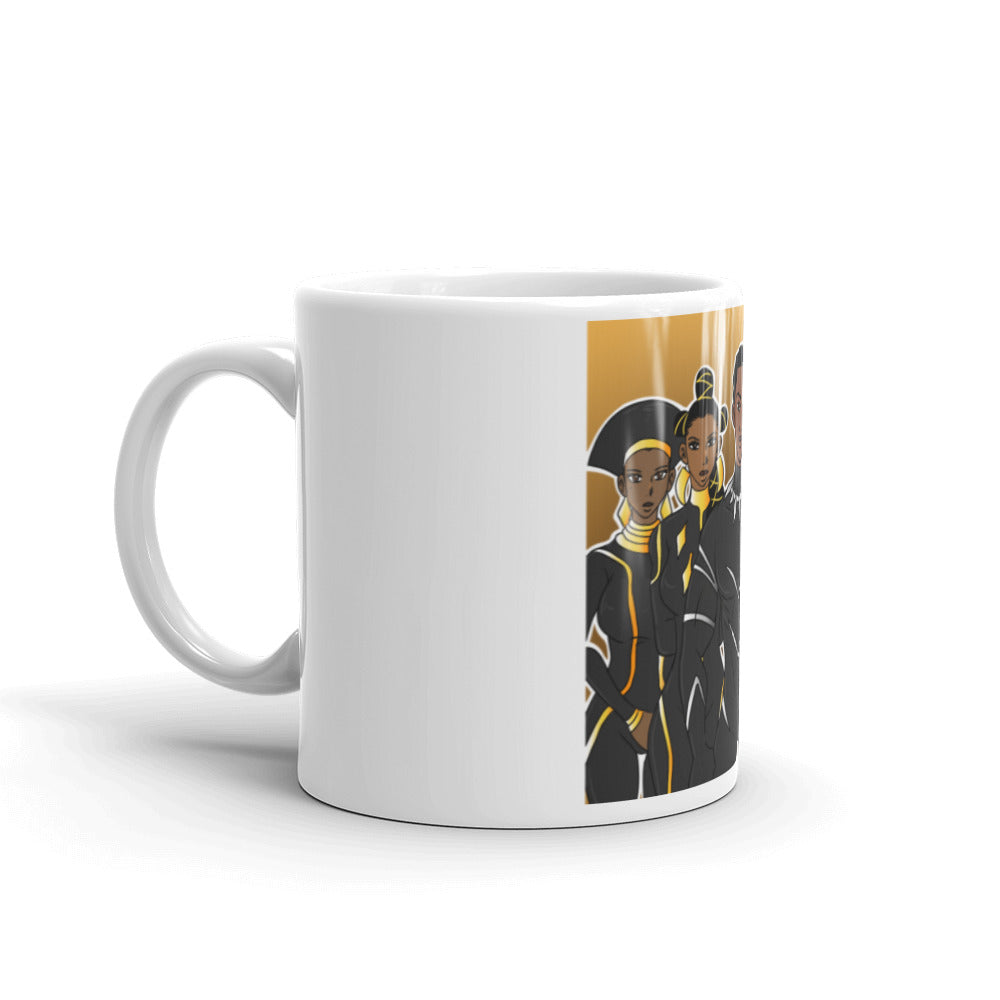 The Heart of Wakanda White glossy mug
