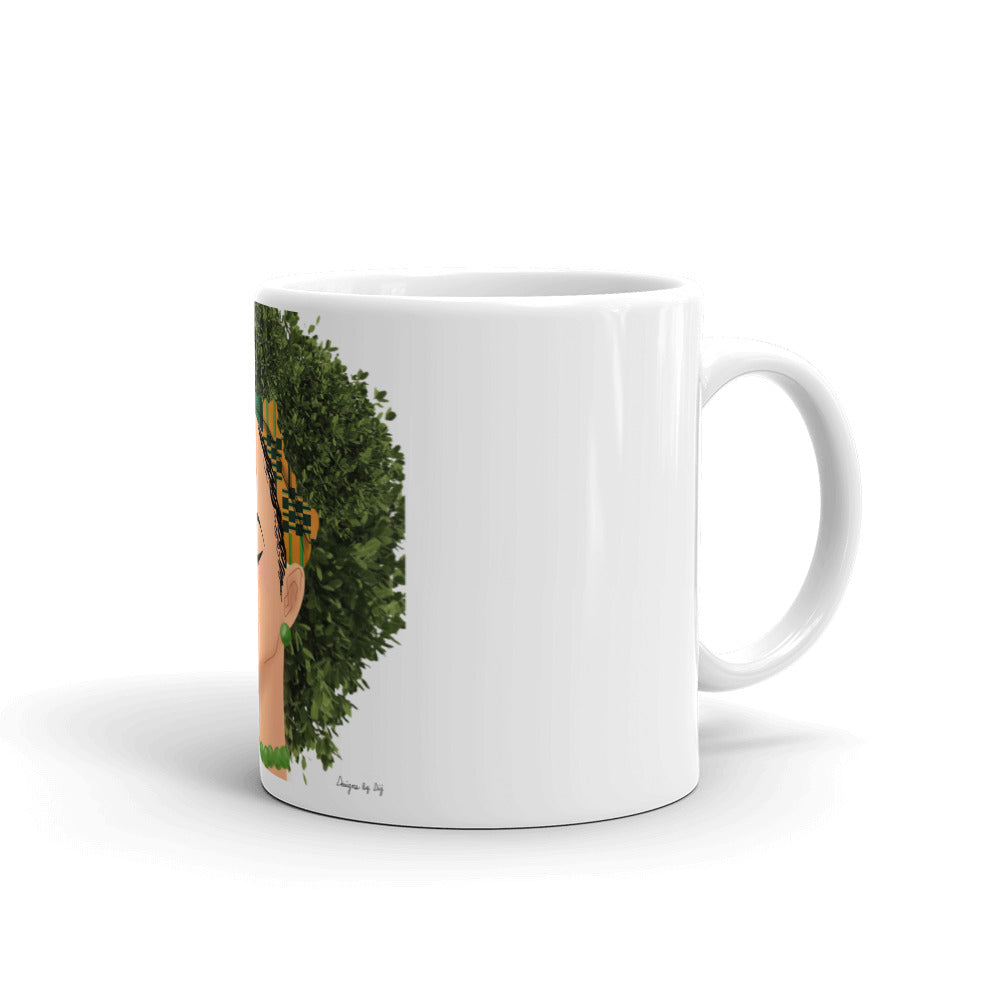 Hair Wrapped Ethnic Woman Wrapped Naturally Afrocentric Coffee Mug