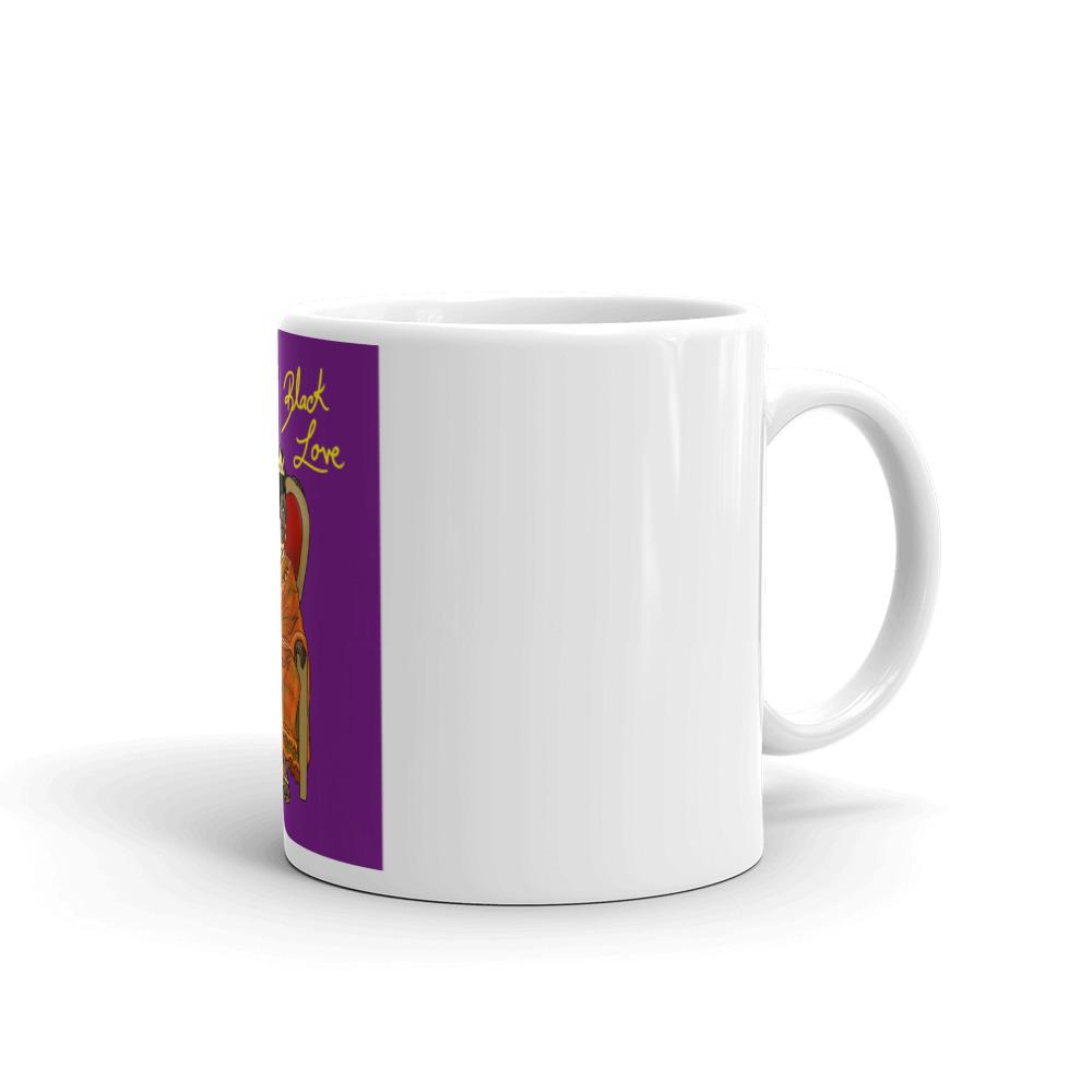 Black Love 11 Oz Ceramic White glossy mug
