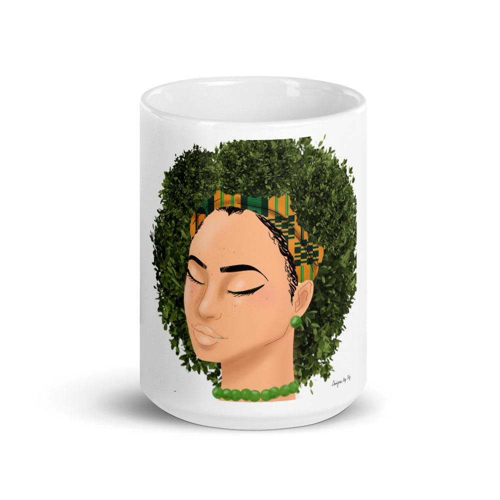 Hair Wrapped Ethnic Woman Wrapped Naturally Afrocentric Coffee Mug