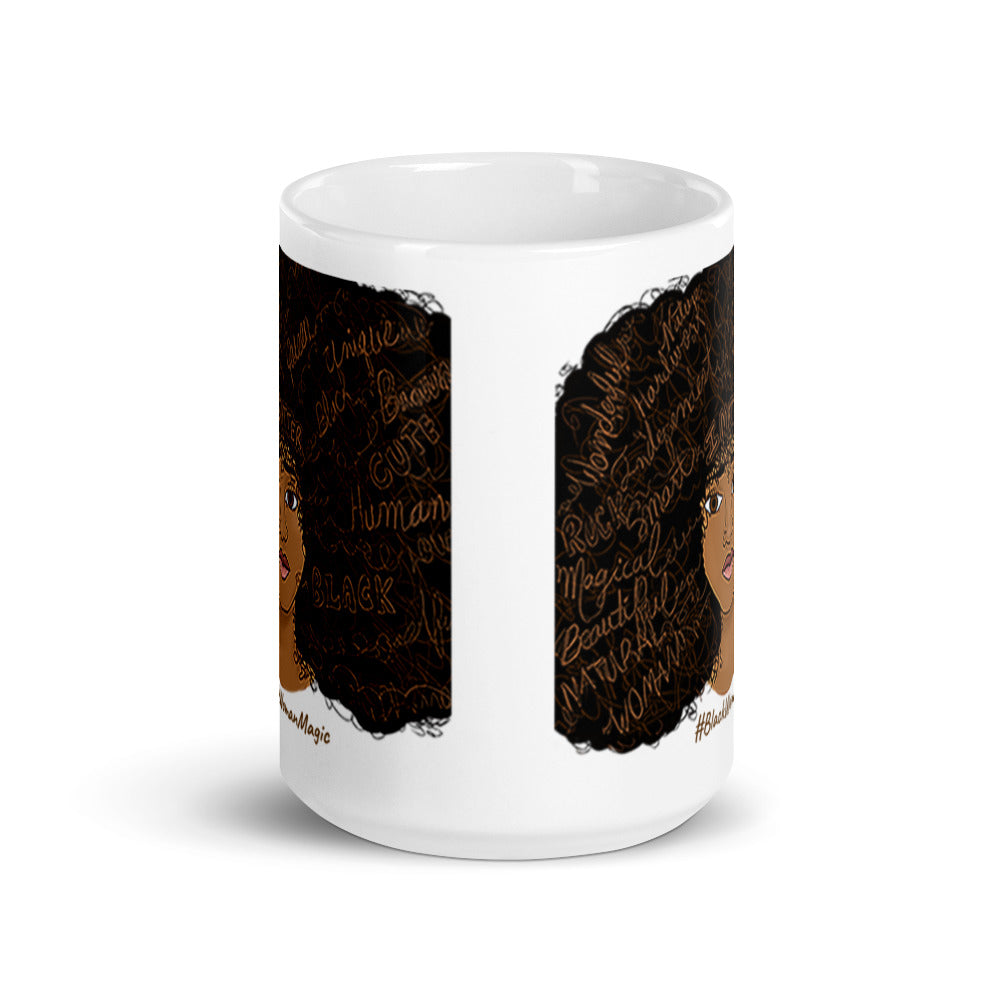 I Matter Afro Word Art Natural Hair Coffee Mug For Black Women