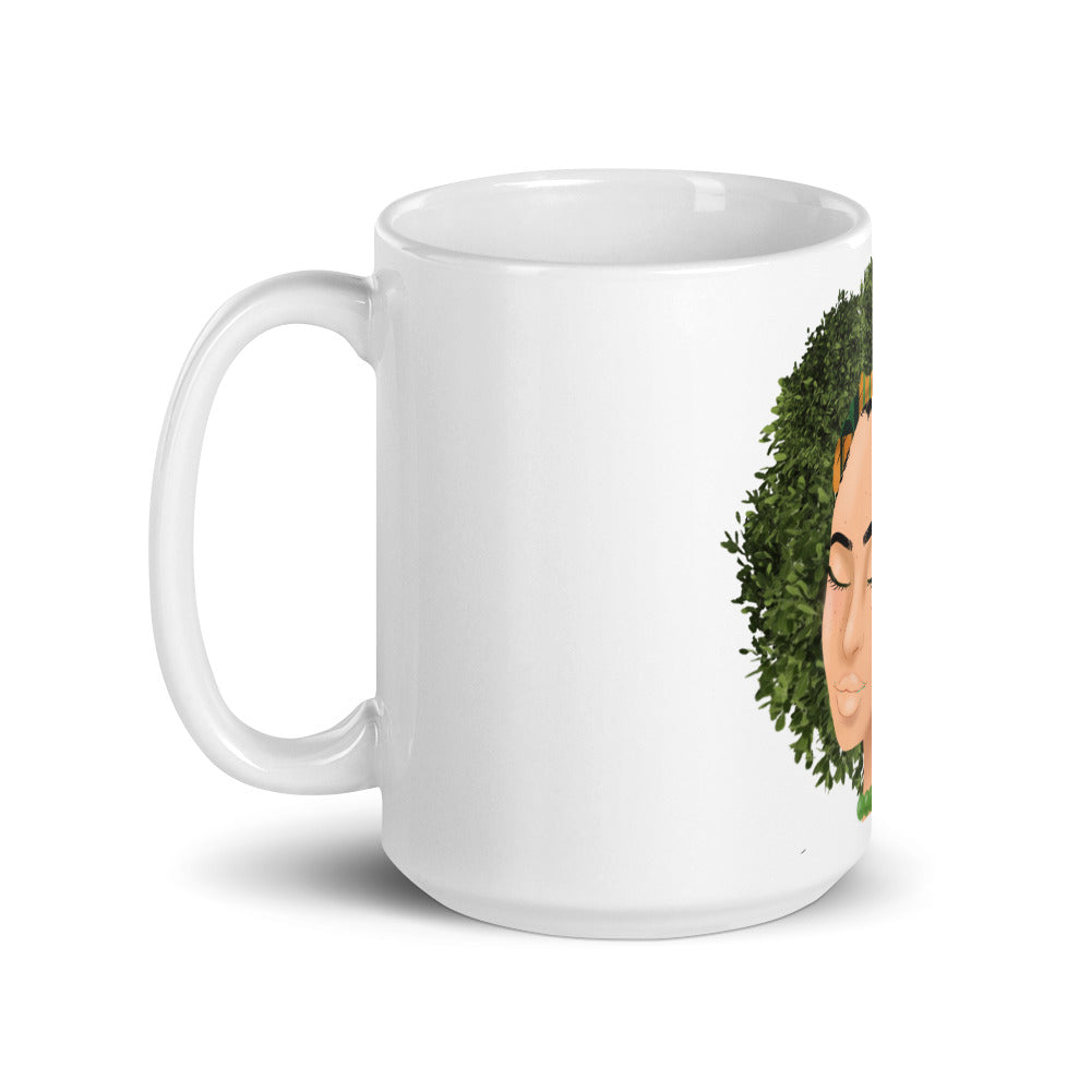 Hair Wrapped Ethnic Woman Wrapped Naturally Afrocentric Coffee Mug