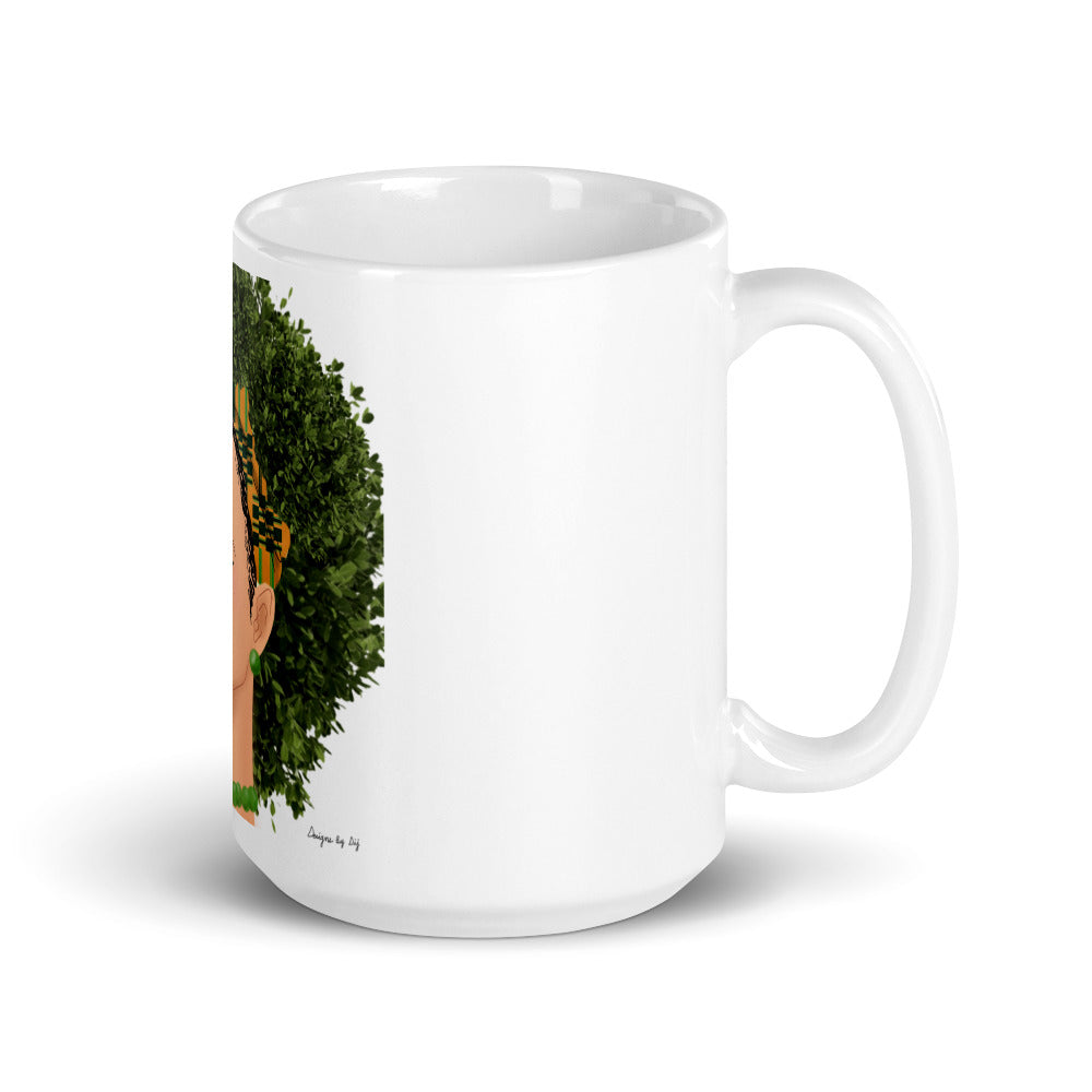 Hair Wrapped Ethnic Woman Wrapped Naturally Afrocentric Coffee Mug