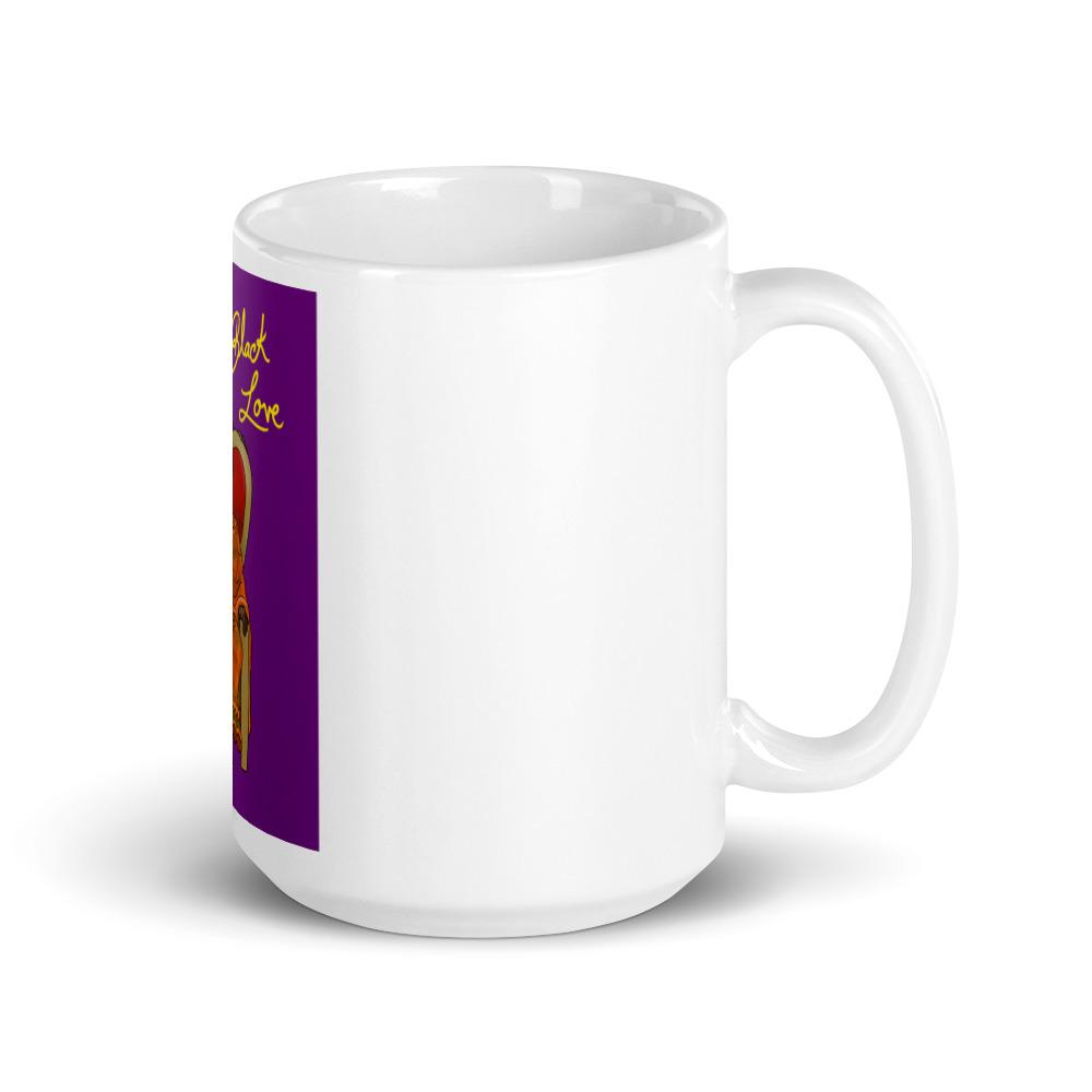 Black Love 11 Oz Ceramic White glossy mug